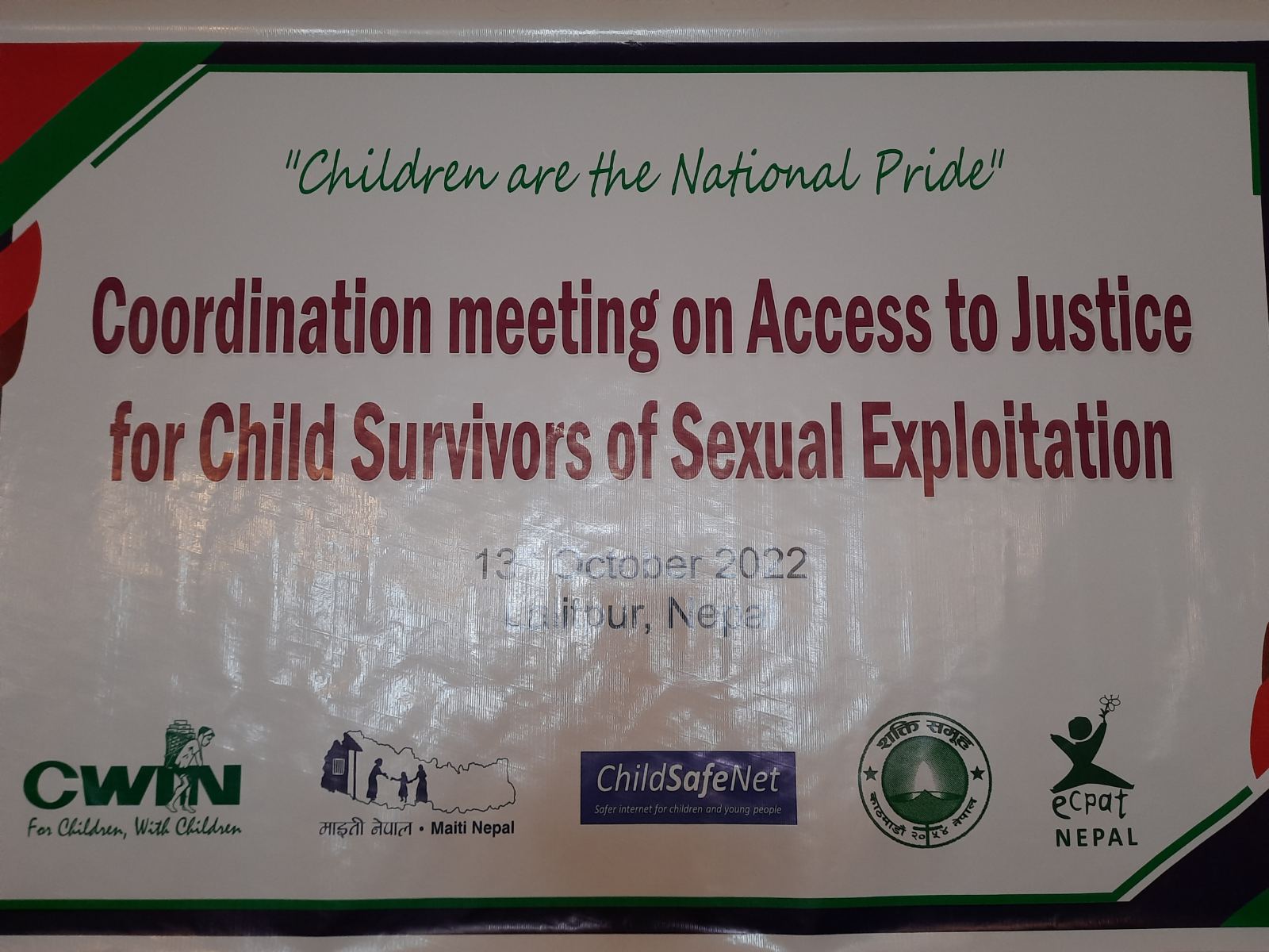 Coordination Meeting on Access to Justice for Child Survivors of Sexual Exploitation