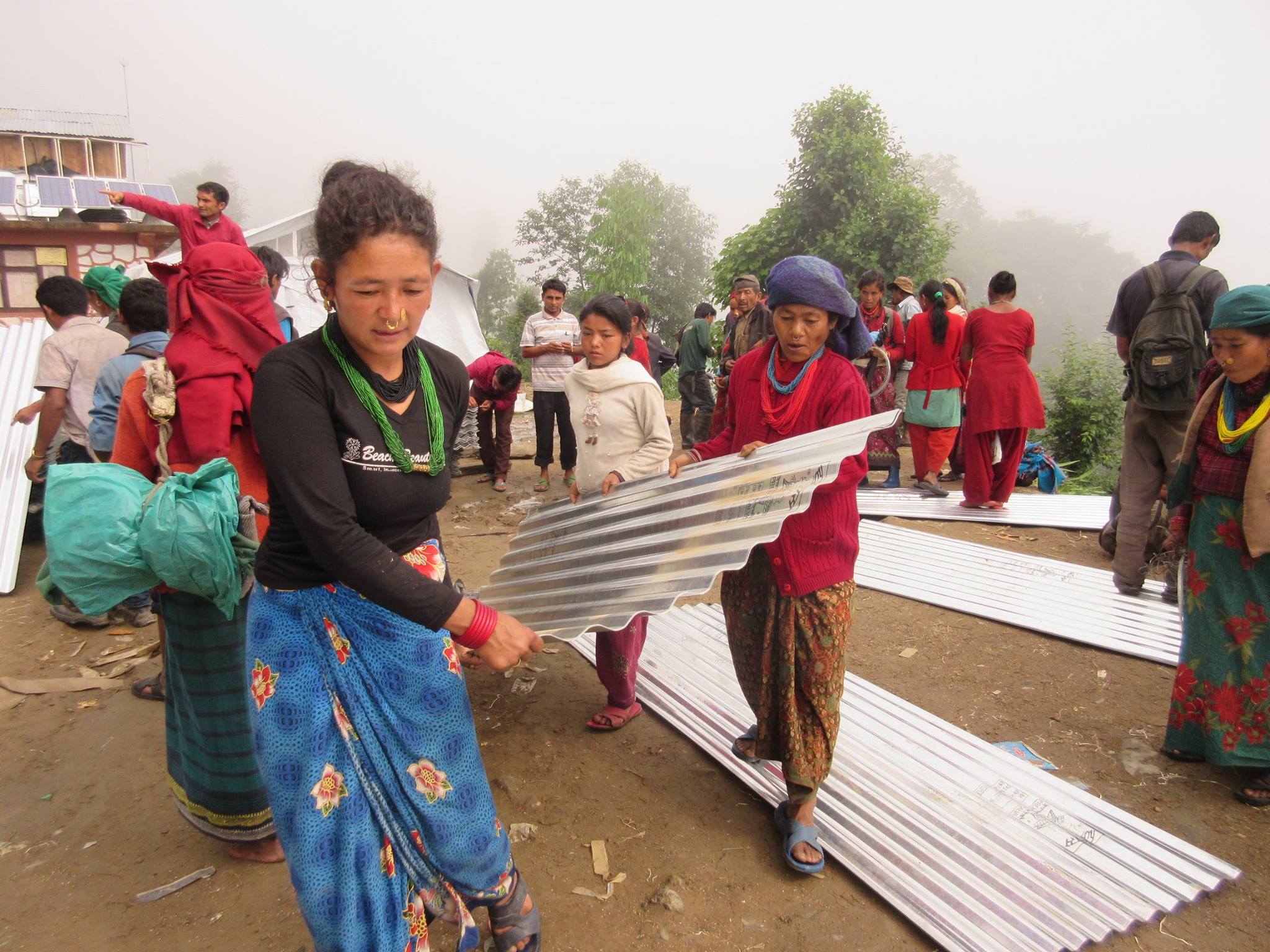 CGI Sheet Distribution to Temporary Shelter to Almpu and Khopachagu